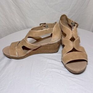 Women's Dr. Scholls Bailey Nude Comfort Wedge Sandals Size 8